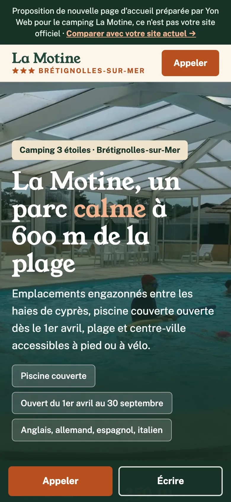 Capture mobile de la proposition